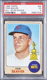 1968 Topps All-Star Rookie #45 Tom Seaver Rookie Card - PSA EX 5